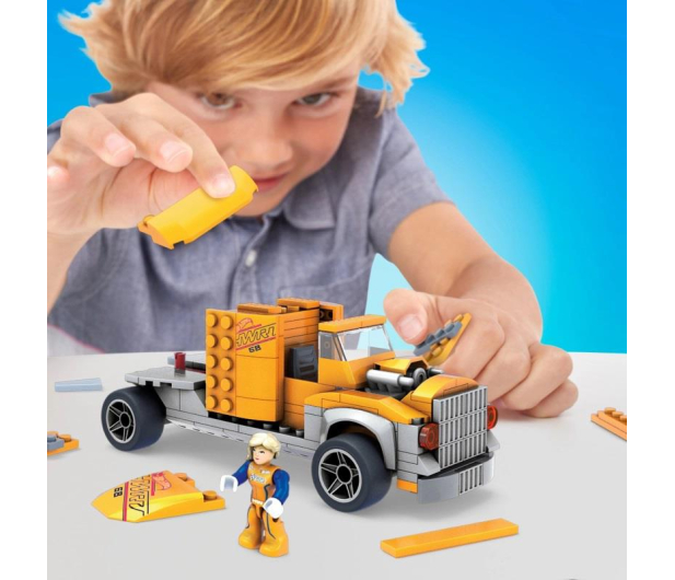 Mega Bloks Mega Construx Hot Wheels Twinduction transporter + pojazd - 1023385 - zdjęcie 4